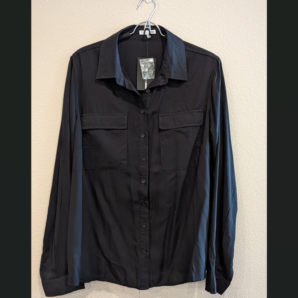 NWT - Fashion Nova Black You Better Work Shirt II (Size: 1X)